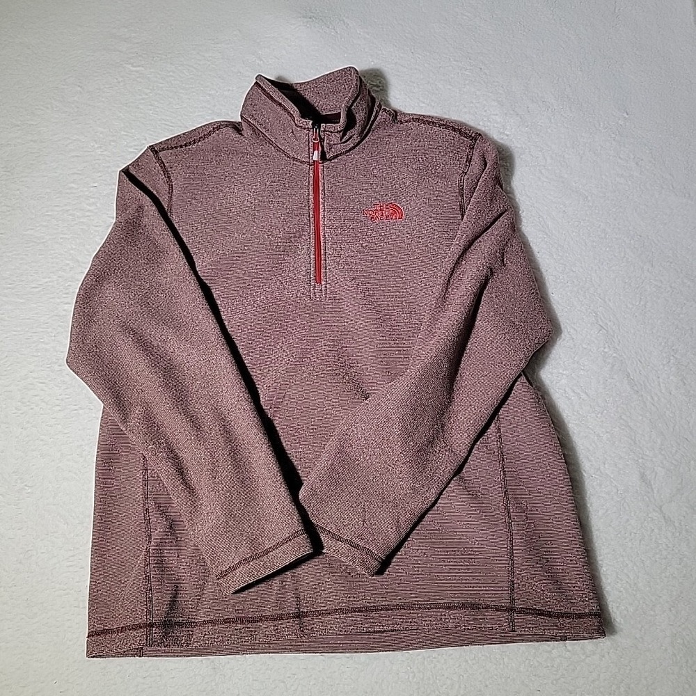 North Face 1/4‎ Zip Pullover Men Better Sweater -  Red Large Size Hiking Camp
